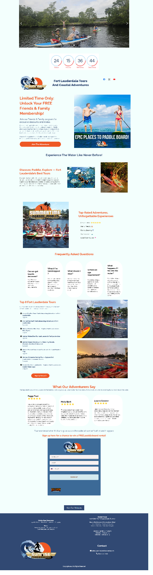 Sunrise Paddleboards — Full Funnel