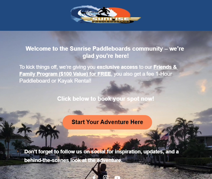 Sunrise — Welcome Email